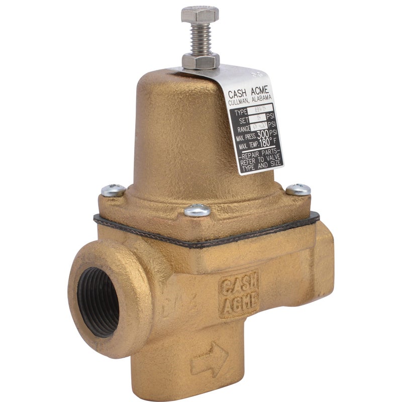 Cash Acme 3/4 Inch EB75 FPT x FPT Pressure Regulator Valve (PRV), 5 PSI, 20662-0005 - Image 1